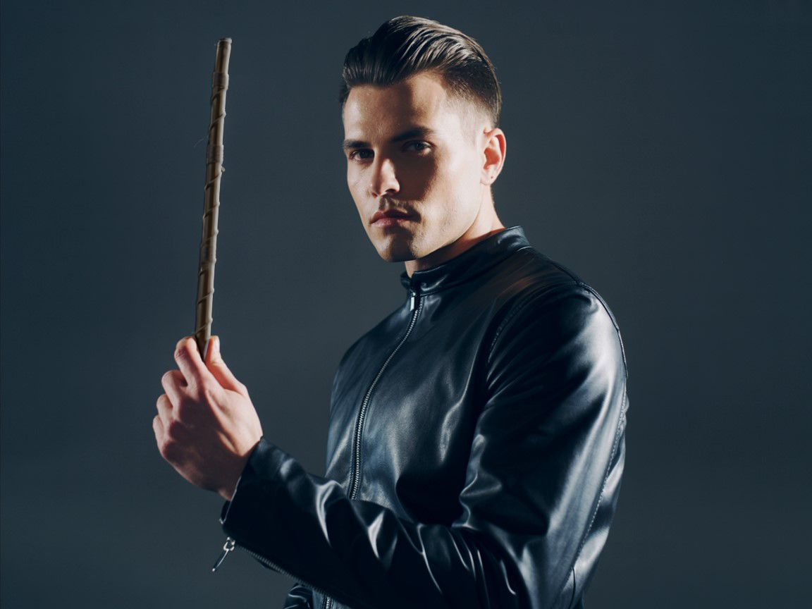 ROHRSTOCK - Extrem Rohrstock ohne Griff, schwarz, Exklusivwicklung, Ø ca. 10mm