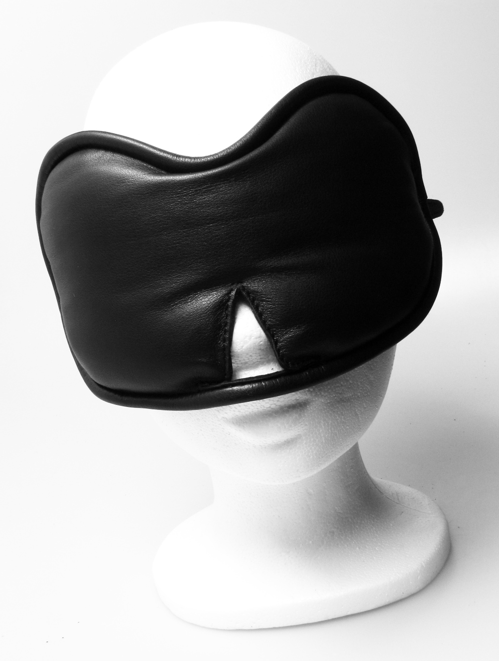 Augenmaske soft - schwarz mit Nasenöffnung - auch als Knebel