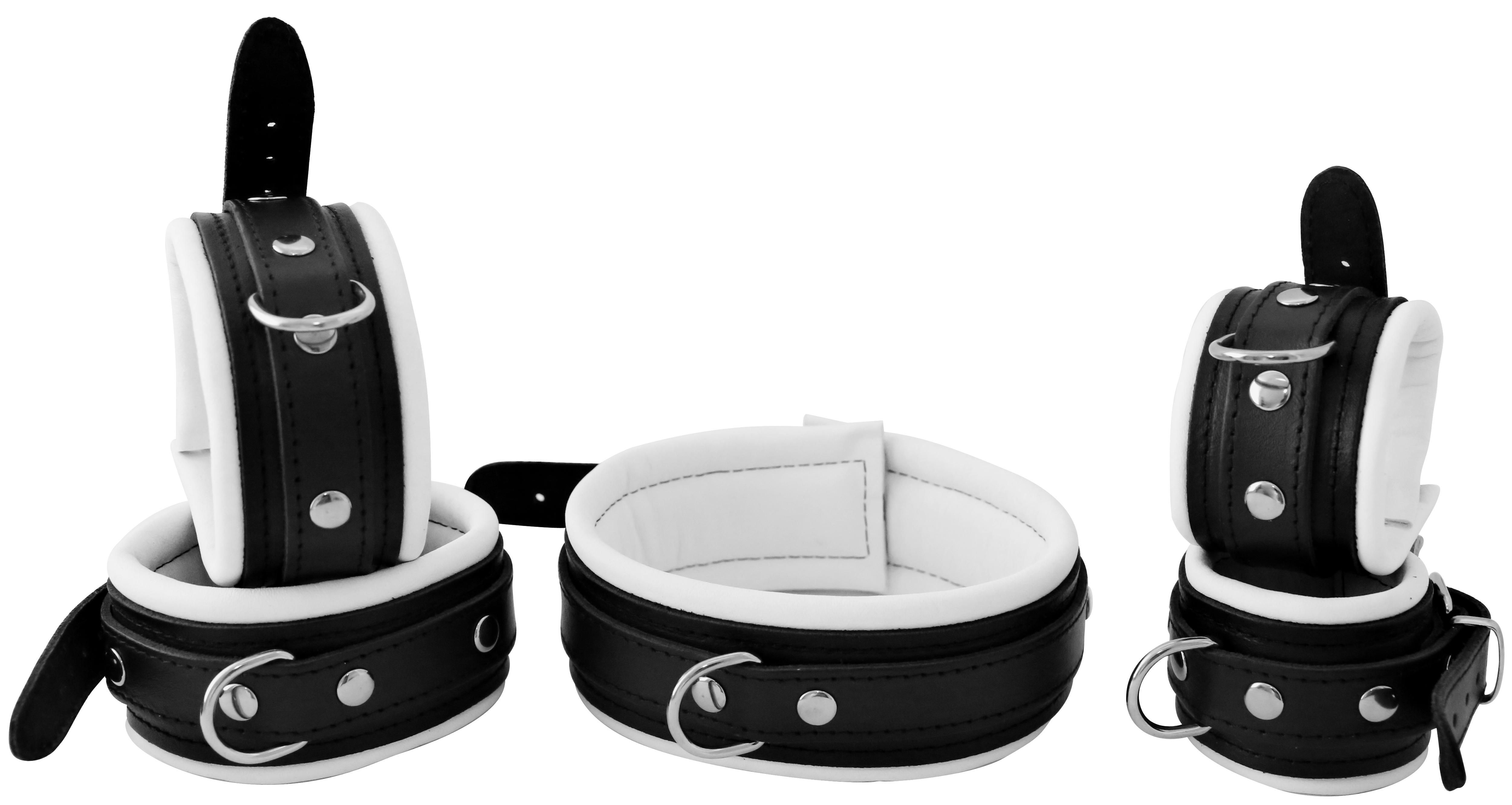 Leder Fesselset Weiß