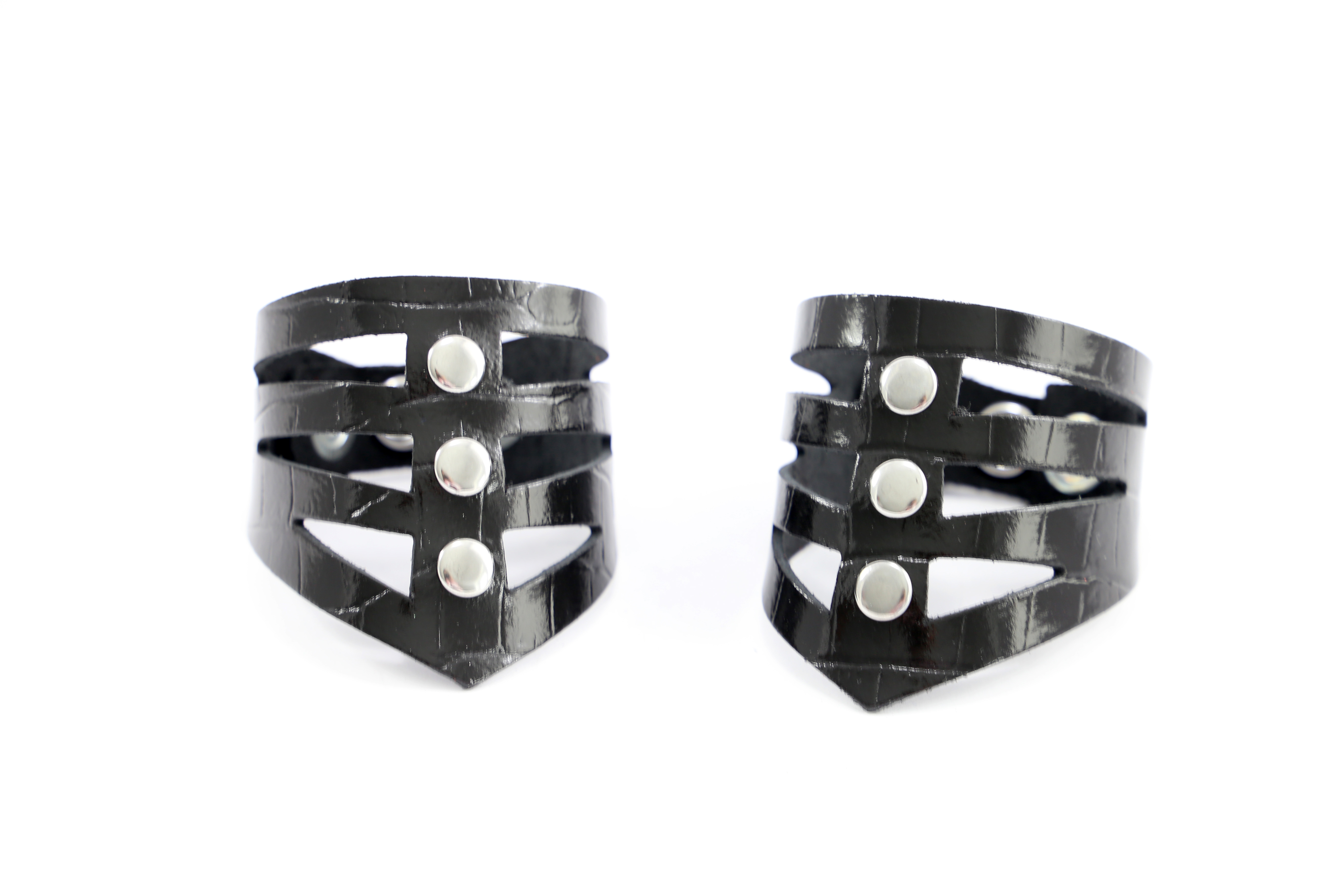 Lack Kroko Armband "Riemchen Look"